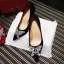 Chic Noire Promo Faux Diamant Papillon Escarpins 2020 9 cm Talons Aiguilles À Bout Pointu Escarpins
