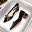Fashion Burgundy Evening Party Rhinestone Bow Pumps 2020 4 cm Thick Heels Low Heel Pointed Toe Pumps