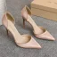 Simple Nues Soie Promo Chaussures Femmes 2020 10 cm Talons Aiguilles À Bout Pointu Talons
