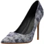 Mode Gris Promo Griffonnage Escarpins 2020 10 cm Talons Aiguilles À Bout Pointu Escarpins