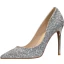 Scintillantes Mode Argenté Glitter Soirée Escarpins 2020 Paillettes 10 cm Talons Aiguilles À Bout Pointu Escarpins