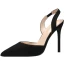 Piękne Czarne Zużycie ulicy Slingback Zamszowe Sandały Damskie 2020 10 cm Szpilki Szpiczaste Sandały