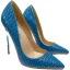 Chic / Belle Océan Bleu Vêtement de rue Motif Peau De Serpent Escarpins 2020 12 cm Talons Aiguilles À Bout Pointu Escarpins