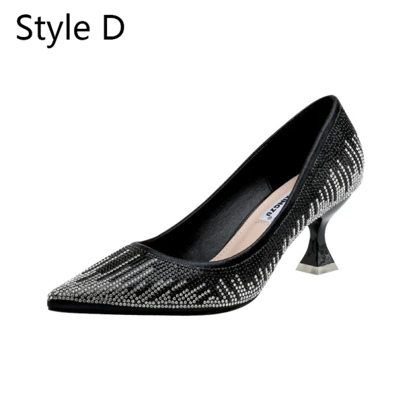 Charmant Rot Abend Pumps 2020 Perle Strass 6 cm Stilettos Spitzschuh Pumps
