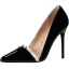 Mote Svart Aften Klinke Pumps 2020 Patent Lær 11 cm Stiletthæler Spisse Pumps