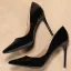 Mote Svart Ball Pumps 2020 Patent Lær 10 cm Stiletthæler Spisse Pumps