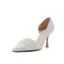 Chic Ivoire Perle Chaussure De Mariée 2020 8 cm Talons Aiguilles À Bout Pointu Mariage Talons