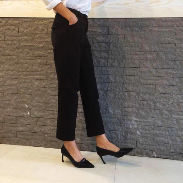 Minimaliste Noire Bureau OL Escarpins 2020 7 cm Talons Aiguilles À Bout Pointu Escarpins