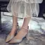 Chic / Beautiful Champagne Evening Party Womens Shoes 2020 Ankle Strap 6 cm Stiletto Heels Pointed Toe Heels