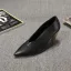 Simple Marron Désinvolte Escarpins 2020 Cuir 7 cm Talons Épais À Bout Pointu Escarpins