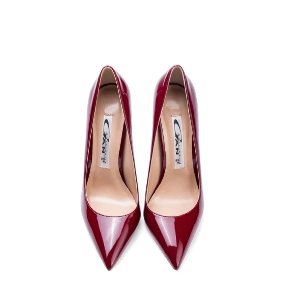 Sexy Burgundy Evening Party Patent Leather Pumps 2020 12 cm Stiletto Heels Pointed Toe Pumps