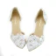 Elegant White Lace Flower Wedding Shoes 2020 Rhinestone 8 cm Stiletto Heels Pointed Toe Wedding Heels