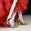 Sexy Ivoire En Dentelle Fleur Chaussure De Mariée 2020 Faux Diamant Bride Cheville Paillettes 8 cm Talons Aiguilles À Bout Pointu Mariage Talons