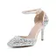 Sexy Multifarben Strass Brautschuhe 2020 Knöchelriemen 8 cm Stilettos Spitzschuh Hochzeit High Heels
