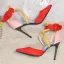Mooie / Prachtige Oranje Straatkleding Suede Sandalen Dames 2020 X-Strap 10 cm Naaldhakken / Stiletto Spitse Neus Sandalen