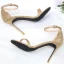 Sexy Gold Evening Party Sequins Womens Shoes 2020 Ankle Strap 10 cm Stiletto Heels Open / Peep Toe Sandals