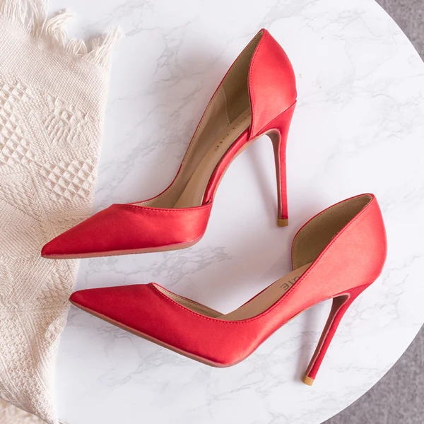 Chic / Beautiful Red Office OL Womens Shoes 2020 10 cm Stiletto Heels Pointed Toe Heels