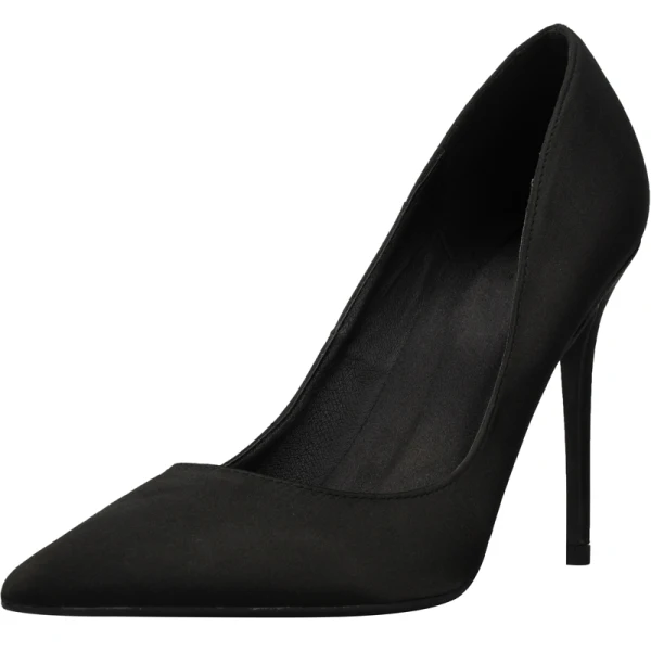 Simple Noire Promo Satin Escarpins 2020 10 cm Talons Aiguilles À Bout Pointu Escarpins