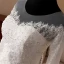 Elegante Ivory / Creme Durchsichtige Brautkleider 2018 A Linie Rundhalsausschnitt Lange Ärmel Rückenfreies Applikationen Mit Spitze Strass Rüschen Lange