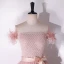Charmant Rougissant Rose Perlage Gland Paillettes Robe De Bal 2024 Princesse Bustier Sans Manches Dos Nu Noeud Ceinture Longue Promo Robe De Ceremonie