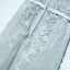 Elegant Wedding Party Dresses Bridesmaid Dresses 2017 Silver Lace Sash Flower Ruffle Zipper Up Tea-length Scoop Neck A-Line / Princess Sleeveless