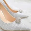 Charmig Silver Glittriga / Glitter Rhinestone Brudskor 2020 10 cm Stilettklackar Spetsiga Bröllop Pumps