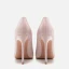 Enkla Rodnande Rosa Kontors OL Silke Satin Pumps 2021 10 cm Stilettklackar Spetsiga Pumps