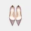 Glitzernden Rosa Hochzeit Pailletten Brautschuhe 2021 Leder 8 cm Stilettos Spitzschuh Pumps