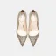 Scintillantes Doré Soirée Cuir Paillettes Escarpins 2021 8 cm Talons Aiguilles À Bout Pointu Escarpins