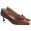 Vintage Bruin Toevallig Bloem Pumps 2021 Leer 5 cm Naaldhakken / Stiletto Vierkante Teen Pumps