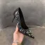 Sparkly Charming White Lace Rhinestone Wedding Shoes 2021 Tulle 7 cm Stiletto Heels Pointed Toe Wedding Pumps