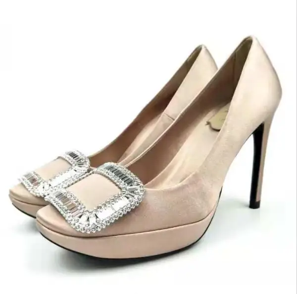 Edles Schwarz Strass Schnalle Ball Pumps 2021 Satin Wasserdichte 12 cm Stilettos Spitzschuh Pumps