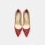 Glitzernden Charmant Gold Rot Pailletten Brautschuhe 2021 Leder 10 cm Stilettos Spitzschuh Hochzeit Pumps