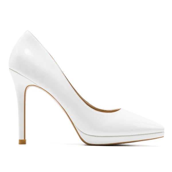 Chic / Beautiful Burgundy Cocktail Party Leather Pumps 2021 Patent Leather Waterproof 10 cm Stiletto Heels Pointed Toe Pumps