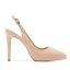 Sexy Rosa Cocktail Slingpumps Sandalen Damen 2021 Wasserdichte Leder 10 cm Stilettos Spitzschuh Sandaletten