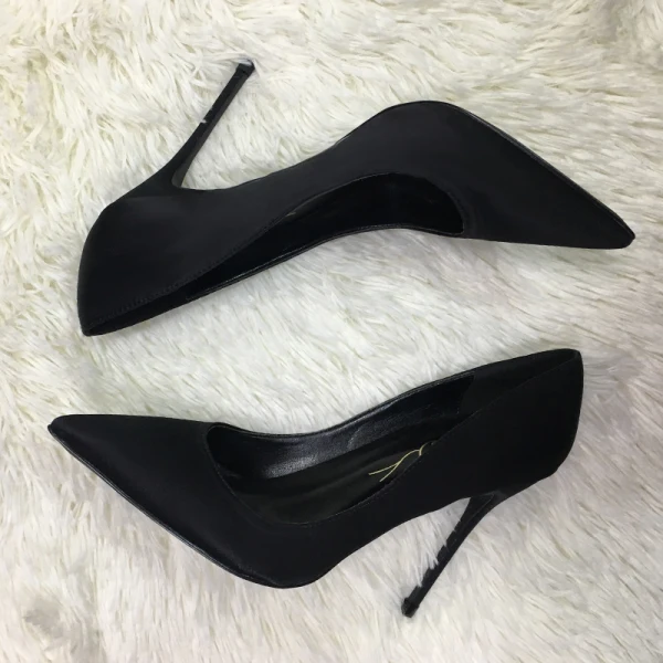 Elegant Champagne Gold Prom Satin Pumps 2021 10 cm Stiletto Heels Pointed Toe High Heels Pumps
