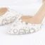 Charmant Ivory / Creme Perle Strass Brautschuhe 2021 Knöchelriemen 8 cm Stilettos Spitzschuh Hochzeit High Heels