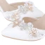 Charmant Schöne Ivory / Creme Perle Strass Brautschuhe 2021 Knöchelriemen 8 cm Stilettos Spitzschuh Hochzeit High Heels