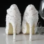 Sjarmerende Elfenben Perle Rhinestone Brudesko 2021 10 cm Stiletthæler Spisse Bryllup Pumps