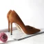 Simple Beige Bureau OL Cuir Daim Escarpins 2021 10 cm Talons Aiguilles À Bout Pointu Escarpins