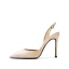 Sexy Beige Evening Party Slingbacks Womens Sandals 2021 10 cm Stiletto Heels High Heels Pointed Toe Pumps