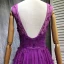 Chic / Belle Violet Robe De Soirée 2018 Princesse Perlage Perle Paillettes Appliques V-Cou Sans Manches Tribunal Train Robe De Ceremonie
