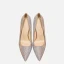 Charming Champagne Glitter Sequins Evening Party Pumps 2021 Leather 8 cm Stiletto Heels High Heels Pointed Toe Pumps
