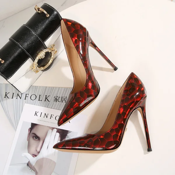 Sexy Black Cocktail Party Pumps 2021 10 cm Stiletto Heels High Heels Pointed Toe Pumps