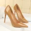 Eenvoudige Rode Hal Lakleer Pumps 2021 10 cm Naaldhakken / Stiletto Spitse Neus Hoge Hakken