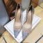 Glittrande Aprikos / Beige Afton Rhinestone Pumps 2021 Tyll 9 cm Stilettklackar Högklackade Spetsiga Pumps