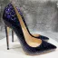 Vintage / Retro Navy Blue Hall Pumps 2021 12 cm Stiletto Heels High Heels Pointed Toe Pumps