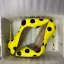 Chic / Beautiful Yellow Cartoon Outdoor / Garden Spotted Pumps 2021 12 cm Stiletto Heels Pointed Toe High Heels
