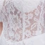 Chic / Beautiful White Wedding Dresses 2018 A-Line / Princess Lace Off-The-Shoulder Backless Short Sleeve Court Train Wedding