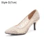 Sexy Black Hall Lace Flower Pierced Pumps 2021 Tulle 7 cm Stiletto Heels Pointed Toe High Heels